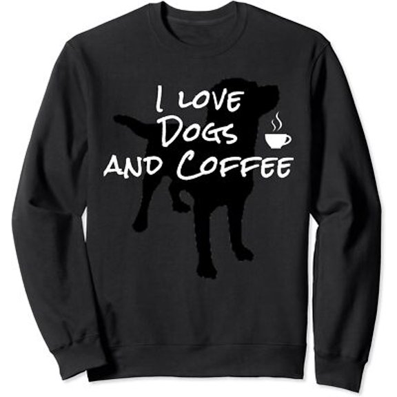 Simple Fit I Love Dogs And Coffee For Coffee Dogs Lovers Unisex Crewneck Sweatshirt All Size S-5XL