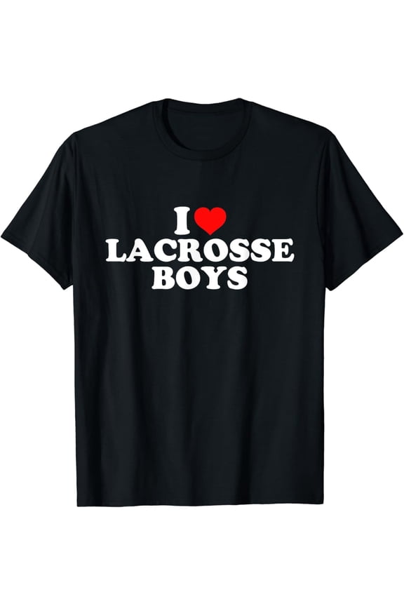 I Love Lacrosse Boys T-Shirt All Size S-5Xl