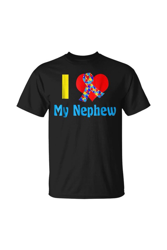 I Love My Nephew Autism Aunt Uncle Unisex T Shirt Gift For Him/Her