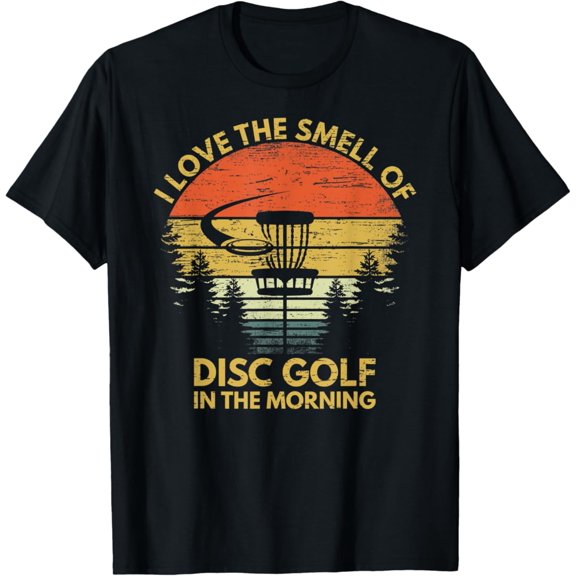 Simple Fit I Love The Smell Of Disc Golf In The Morning Gift T-Shirt All Size S-5Xl
