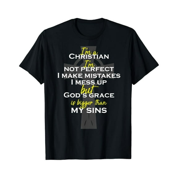 Simple Fit I'M A Christian, I Am Not Perfect, I Make Mistakes T-Shirt
