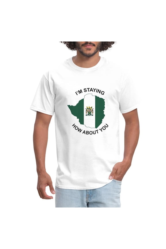 Simple Fit I'M Staying Rhodesia How About You Men'S T-Shirt