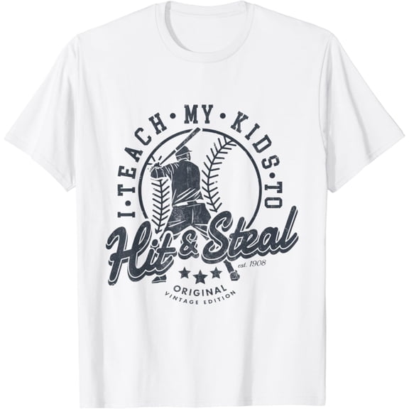 Simple Fit I Teach My To Hit And Steal Baseball Training Softball T-Shirt All Size S-5Xl