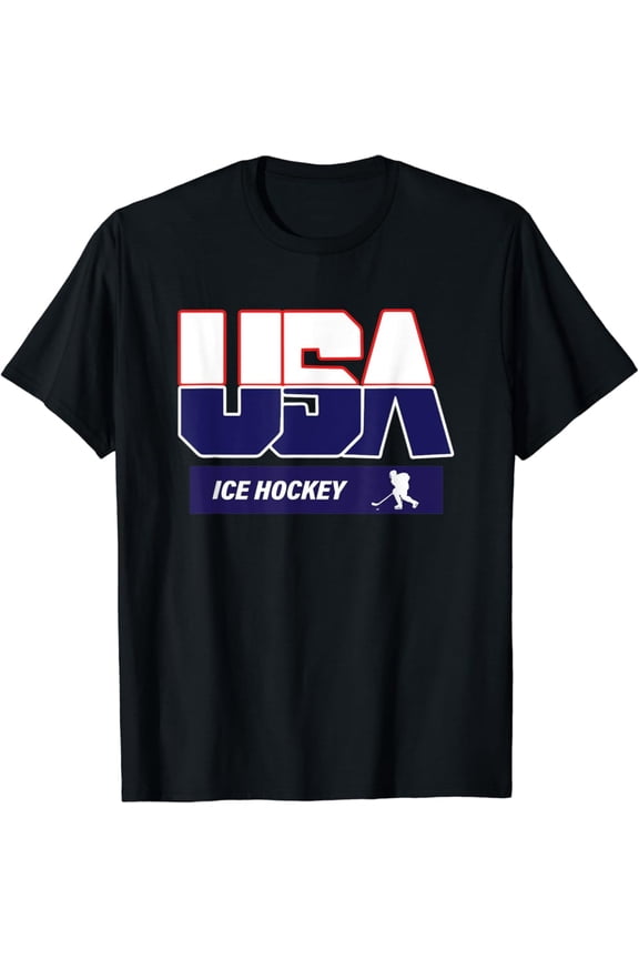 Ice Hockey 2022 Souvenir Usa Team T-Shirt All Size S-5Xl