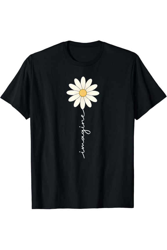 Imagine Daisy Flower Hippie Tees T-Shirt
