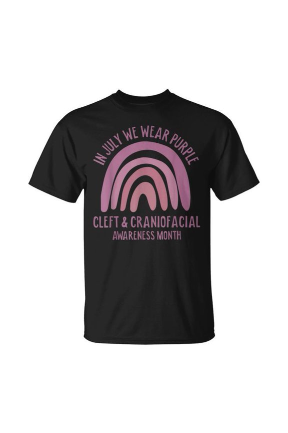 In July We Wear Purple Cleft And Craniofacial Awareness Month Unisex T Shirt Gift For Him/Her