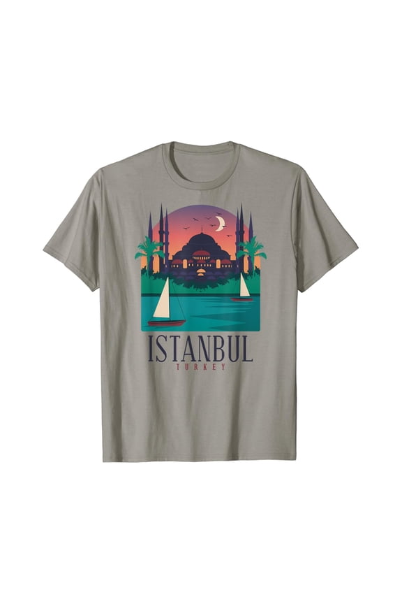 Istanbul Turkey Sailing Boat Turkish Souvenir Gift T-Shirt All Size S-5XL