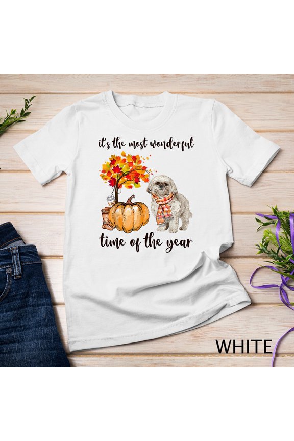 It'S The Most Wonderful Time Of The Year Shih Tzu Autumn Unisex T-Shirt Gift For Him/Her Gift For Him/Her Gift For Him/Her