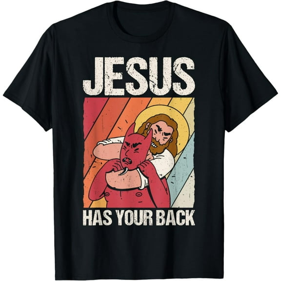 Simple Fit JESUS HAS YOUR BACK Christian Jiu Jitsu T-Shirt All Size S-5XL