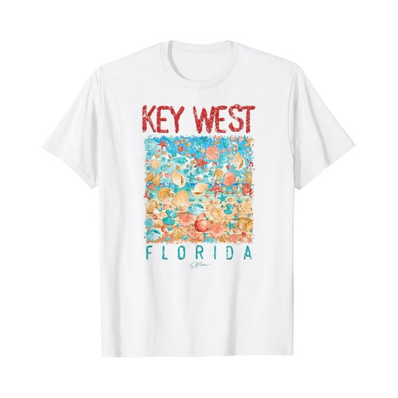 Simple Fit Jcombs: Key West, Fl, Seashell Rain T-Shirt