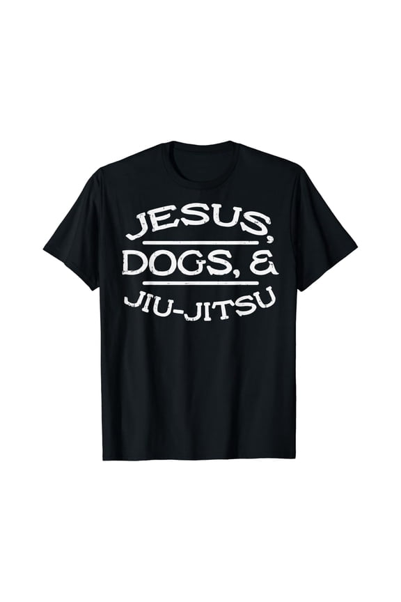 Simple Fit Jesus Dogs Jiu Jitsu BJJ Sports Brazilian Martial Arts Gift T-Shirt All Size S-5XL