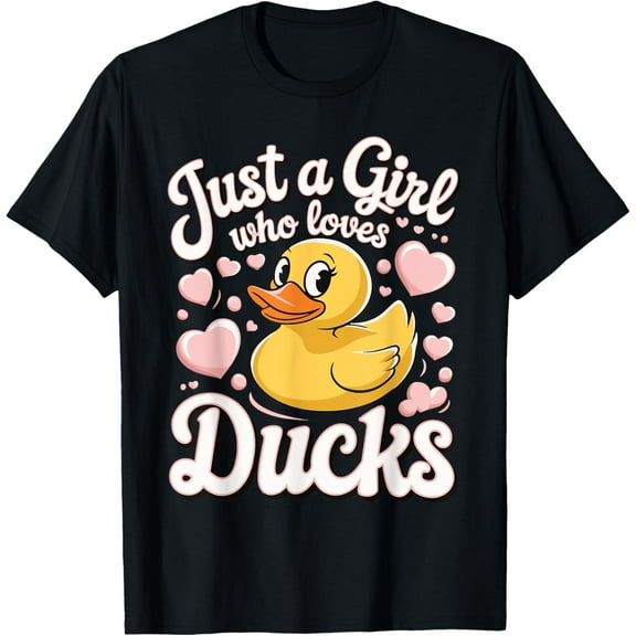 Simple Fit Just A Girl Who Loves Ducks Girl T-Shirt