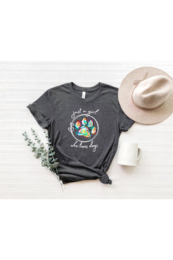 Just a Girl Who Loves Dogs, Dog Lover Girl Shirt, Animal Lover Shirt, Dog Lover Shirt, Dog Lover Sister , Dog Lover Daughter Shirt All Size S-5XL