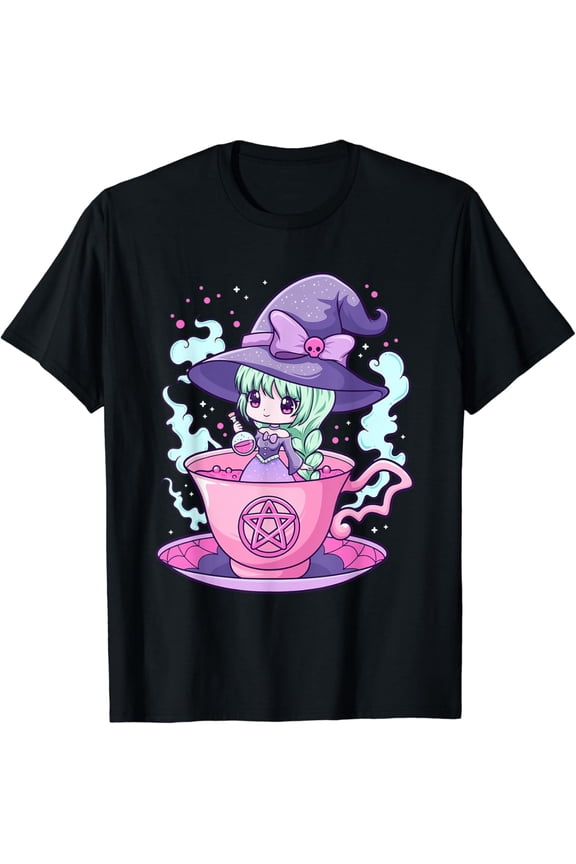 Kawaii Pastel Goth Cute Creepy Witchy Girl T-Shirt