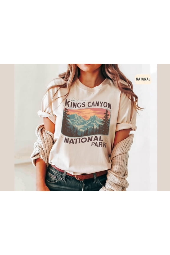 Kings Canyon National Park Unisex Tee, Nature Lover Gift, Outdoor Adventure Shirt, Mountain Hiking Top, Tree Forest T-Shirt All Size S-5Xl