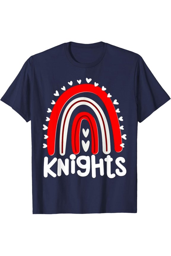 Knights School Mascot Rainbow Teacher Lover T-Shirt Hoodie Gift For Him/Her