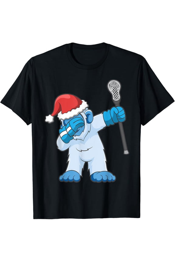 Lacrosse Dabbing Yeti Bigfoot Sasquatch Lax Gift T-Shirt All Size S-5Xl