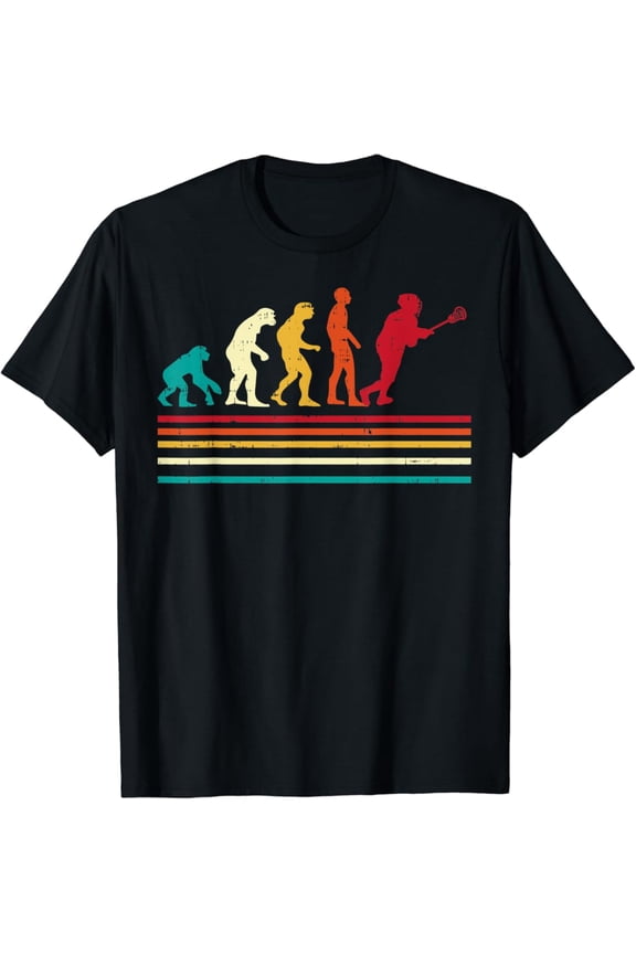 Lacrosse Evolution Retro Lax Player Goalie Men Women T-Shirt All Size S-5Xl