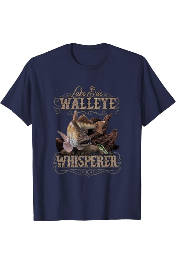 Lake Erie Walleye Whisperer Vintage Fishing T-Shirt All Size S-5Xl