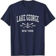 thumbnail image 1 of Simple Fit Lake George Ny Vintage Crossed Oars & Boat Anchor Sports T-Shirt All Size S-5XL, 1 of 5