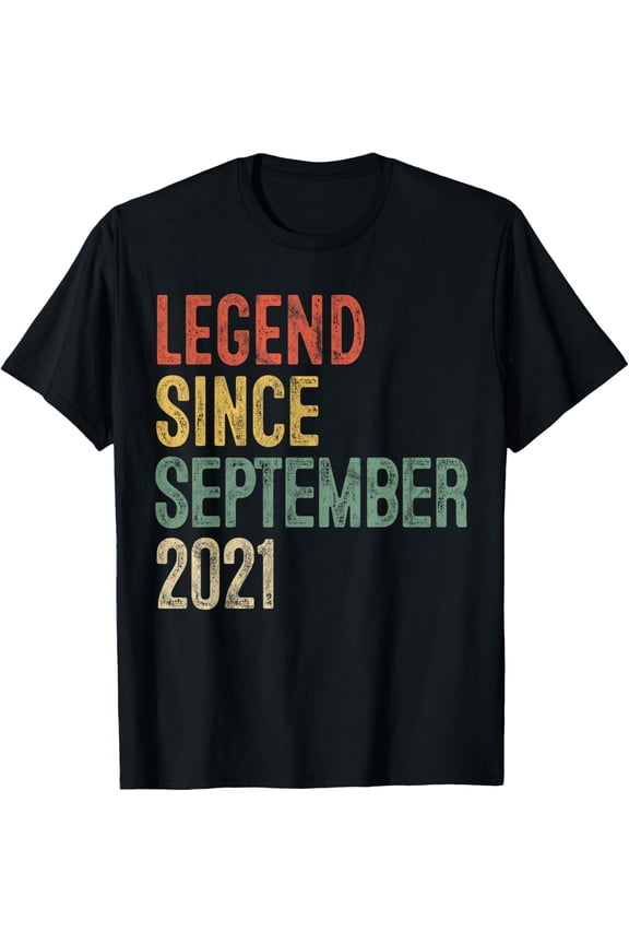 Legend 2021 4th Birthday Gifts for Boy Girl 4 Year Old T-Shirt All Size S-5XL