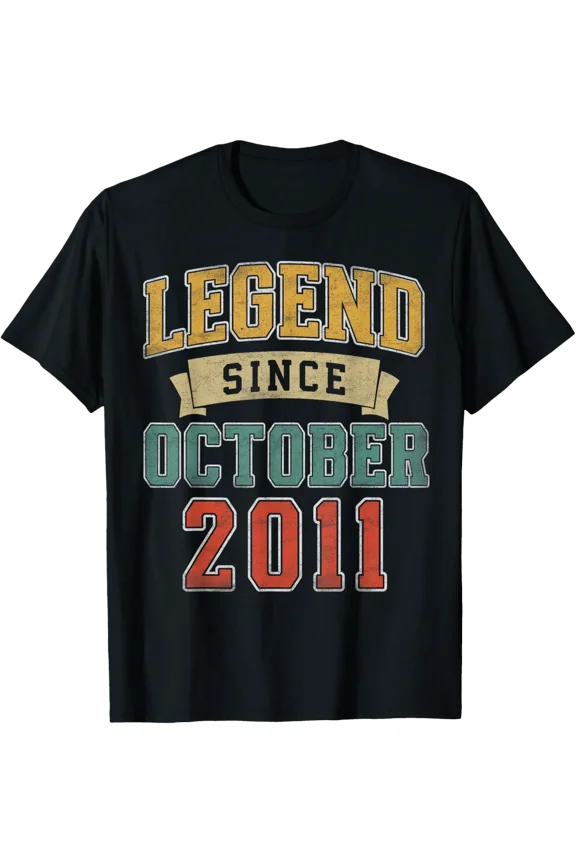 Legend October 2011 14th Birthday Boy Girl 14 Year Old T-Shirt All Size S-5XL