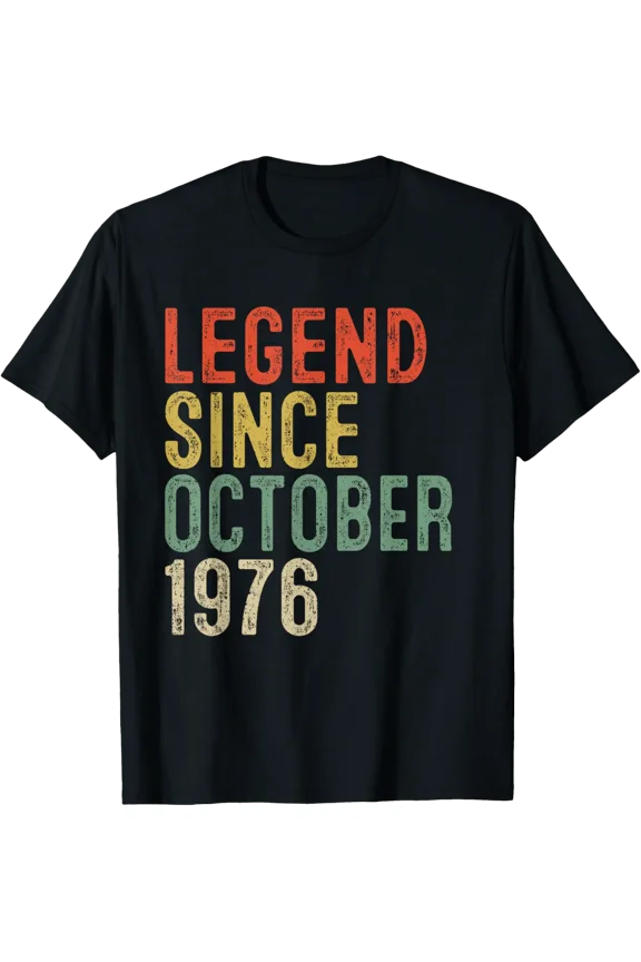 Legend Since October 1976 49th Birthday Gifts 49 Year Old T-Shirt All Size S-5XL