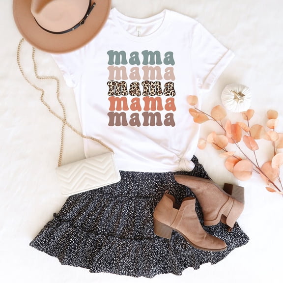 Simple Fit Leopard Print Mama Shirt, Cheetah Mama Shirt For Mother'S Day, Gifts For Mom, Cute Mama Gift For Mothers Day, Mama T Shirt