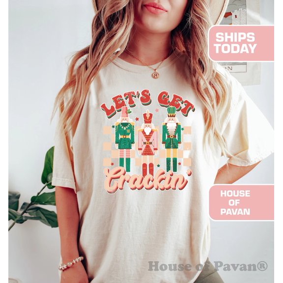 Simple Fit Let's get Crackin' Shirt, Shirt, Winter Retro Shirt, Retro Winter, Garment Dyed, Boho, Vintage, Graphic Tee, Retro