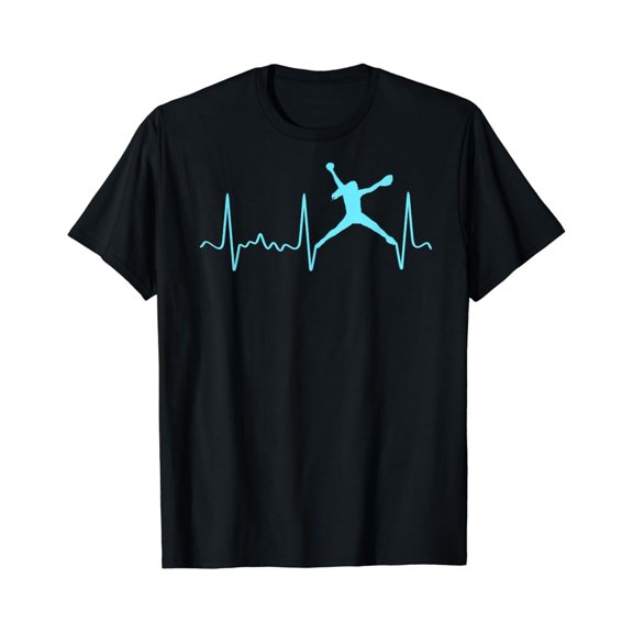 Simple Fit Light Blue Softball Pitcher Heartbeat - Fastpitch Softball T-Shirt All Size S-5Xl
