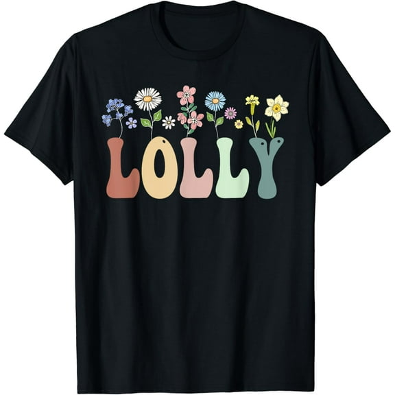Simple Fit Lolly Gifts Women Wildflower Floral Design Lolly T-Shirt