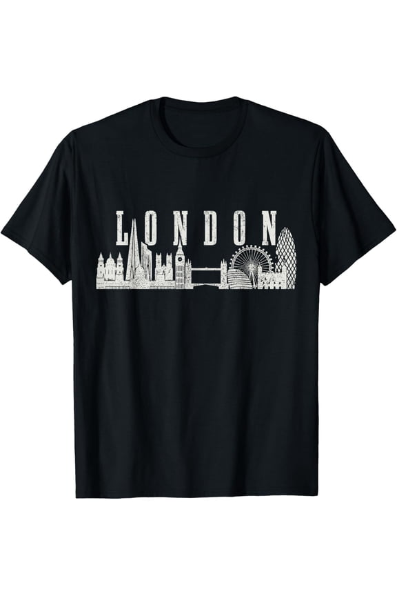 London Skyline Uk England Great Britain United Kingdom T-Shirt Gift For Him/Her