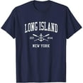 thumbnail image 1 of Simple Fit Long Island Ny Vintage Crossed Oars & Boat Anchor Sports T-Shirt All Size S-5XL, 1 of 5