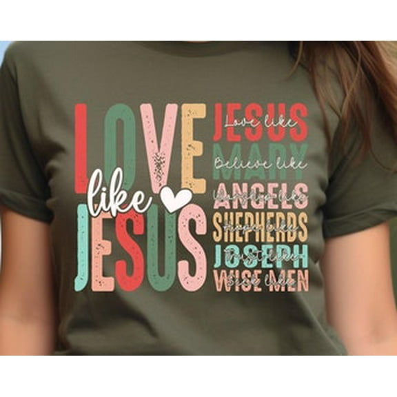 Simple Fit Love Like Jesus Shirt, Jesus Shirt, Christian Shirt, Religious Gifts, Bible Verse Shirt, Motivational Christian Shirt, Faith Shirt
