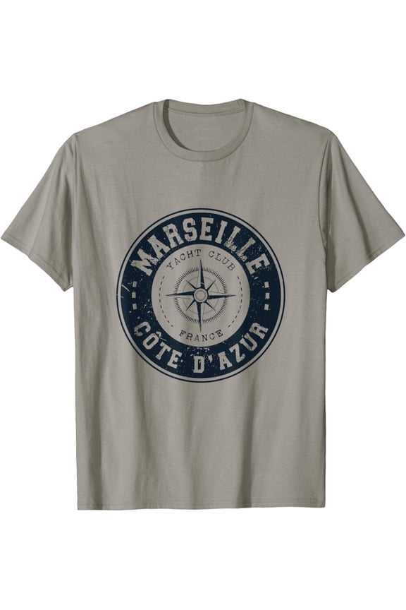 Marseille Côte D'Azur Yacht Club French Riviera Sailing T-Shirt All Size S-5XL
