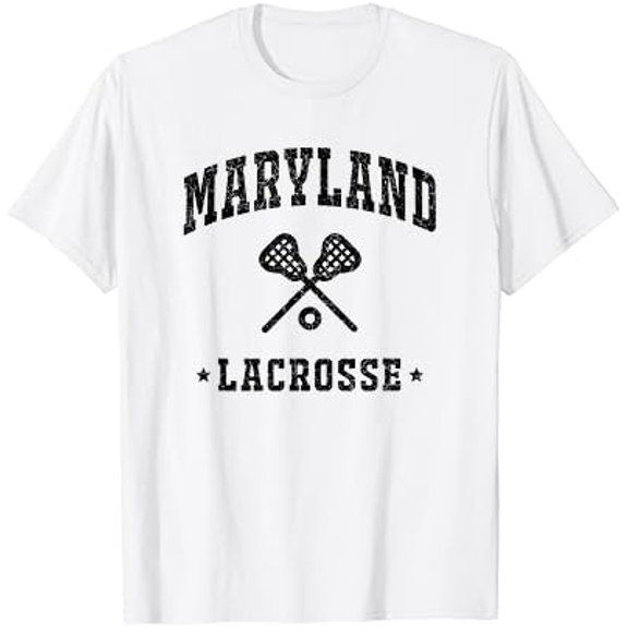 Simple Fit Maryland Lacrosse Vintage Gameday Retro Lacrosse Lover T-Shirt All Size S-5Xl