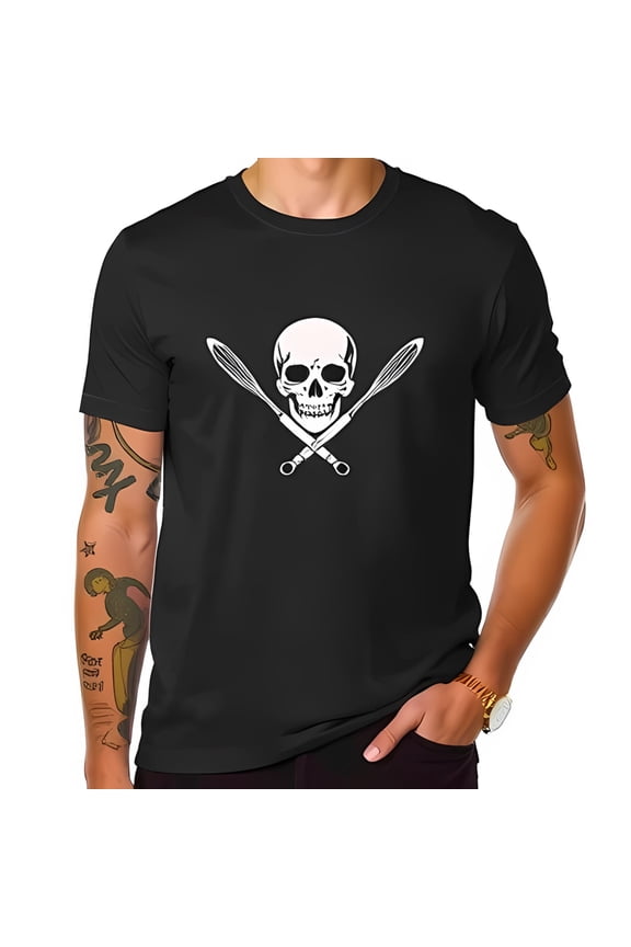 Men'S Cotton Short Sleeve T-Shirt With Bold And Paddles - Design -All-Cotton All Size S-5Xl