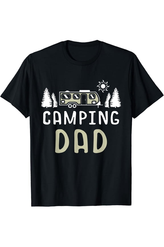 Mens Camping Dad Wanderlust Nature Camper Stargazing Campfire T-Shirt