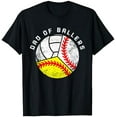 thumbnail image 1 of Simple Fit Mens Dad Of Ballers Baseball Softball Volleyball Dad T-Shirt All Size S-5Xl, 1 of 5