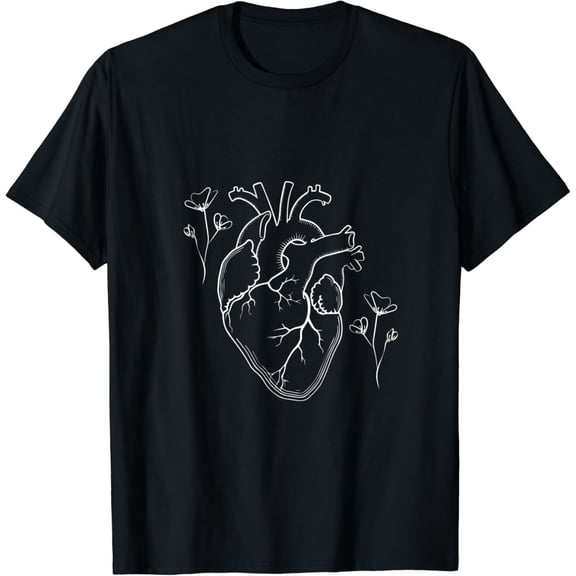 Simple Fit Mens Oversized Gym Pump Cover Weightlifting Women Heart Flower T-Shirt