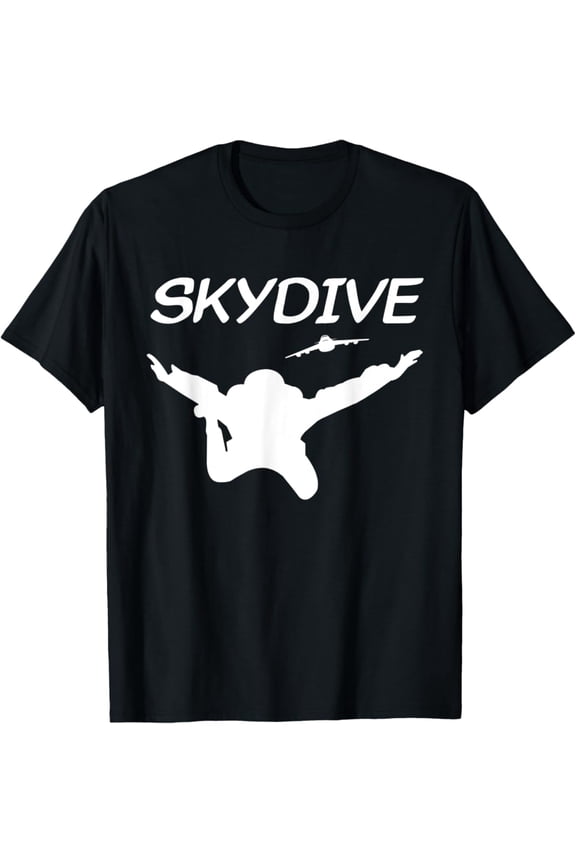 Mens Skydive Parachute For Skydiving Freefall T-Shirt All Size S-5XL