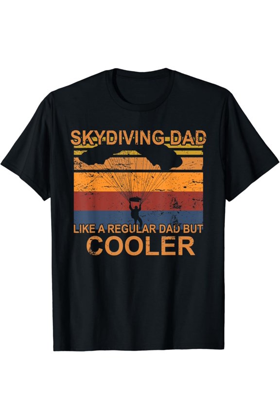 Mens Skydiving Father Tandem Parachute Jump Skydiver T-Shirt All Size S-5XL