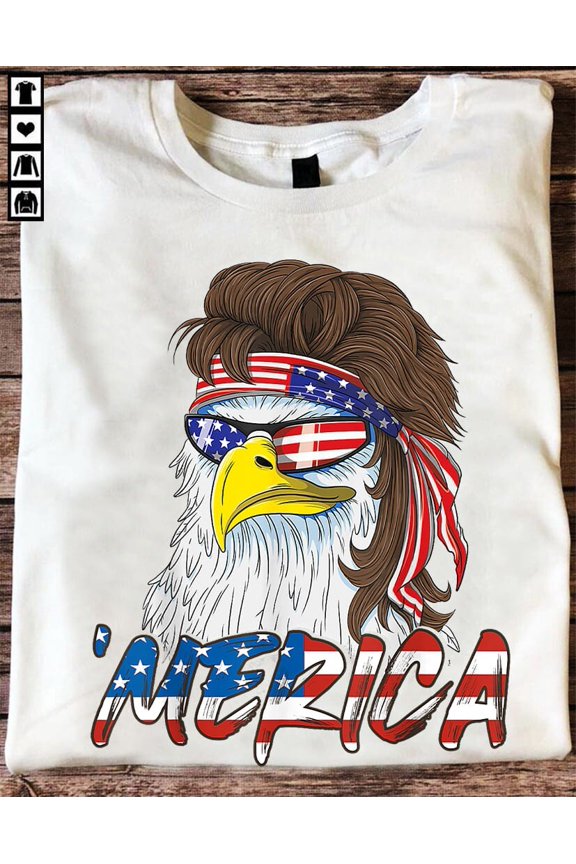 Merica Cool Eagle With Glasses Independence Day Gift For Him/Her Gift For Him/Her