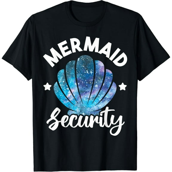 Simple Fit Mermaid Seashell Mermaid Squad Birthday Party T-Shirt