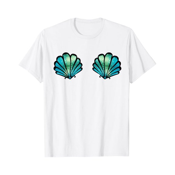 Simple Fit Mermaid, Seashell, Sea, Shell, Bikini, Carnival, , T-Shirt