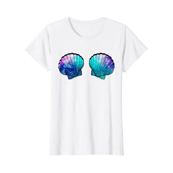 Simple Fit Mermaid Shell - Mermaid Seashell Party Gift - Mermaid T-Shirt