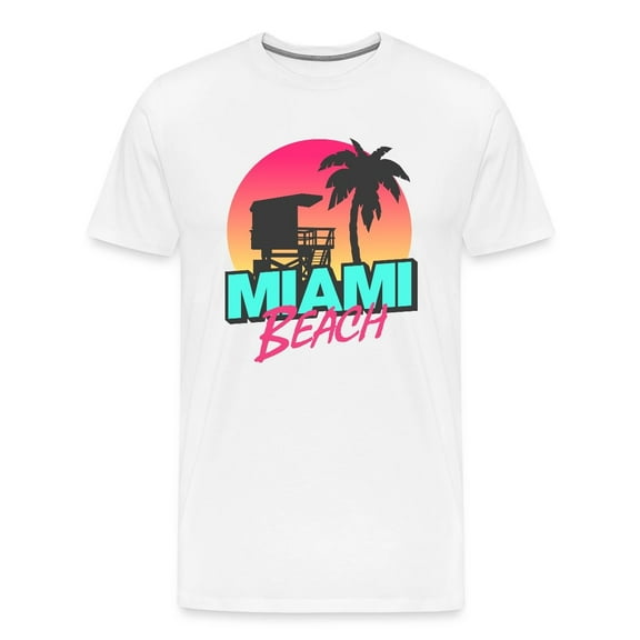 Simple Fit Miami Beach Florida Vacation Men'S T-Shirt