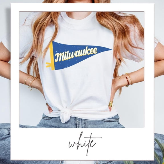 Simple Fit Milwaukee Baseball Vintage Shirt, T-shirt, Baseball Fan Gift, Baseball Pennant, Sports Fan Gift, Ball Park Game Day Tee