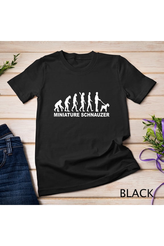 Miniature Schnauzer Evolution Unisex T-Shirt Gift For Him/Her Gift For Him/Her