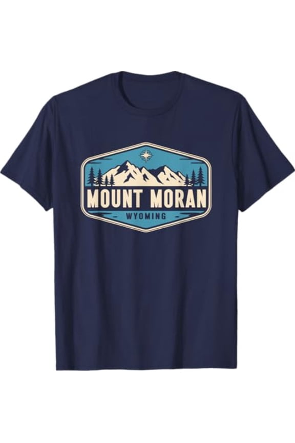 Mount Moran Wyoming Nature Mountain Graphic T-Shirt All Size S-5Xl
